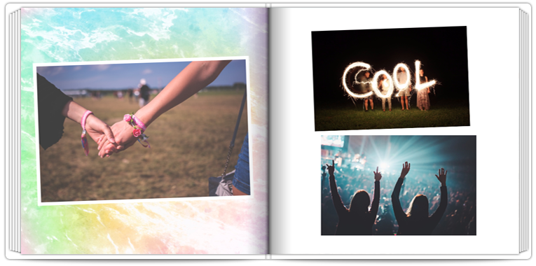 Fotobuch Mit buntem Hintergrund