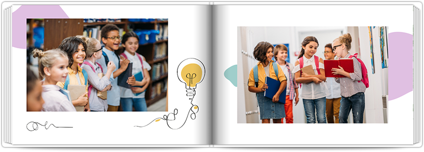 Fotobuch Linie der Schule