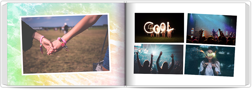 Fotobuch Mit buntem Hintergrund