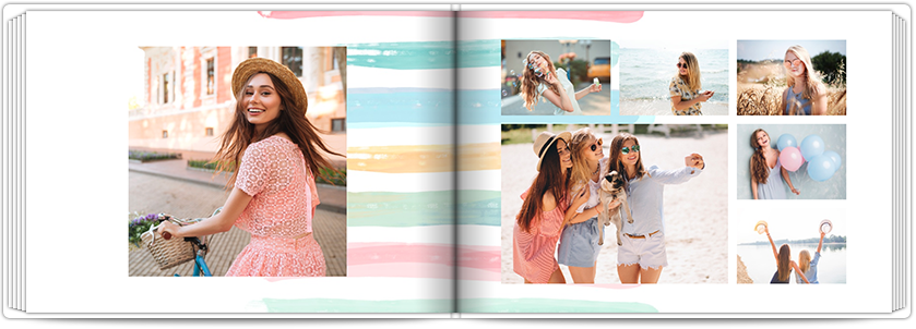 Mini-Fotobuch Aquarell Pinselstriche