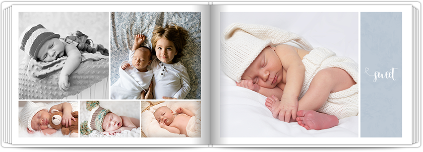 Mini-Fotobuch Süßer Engel - Blau