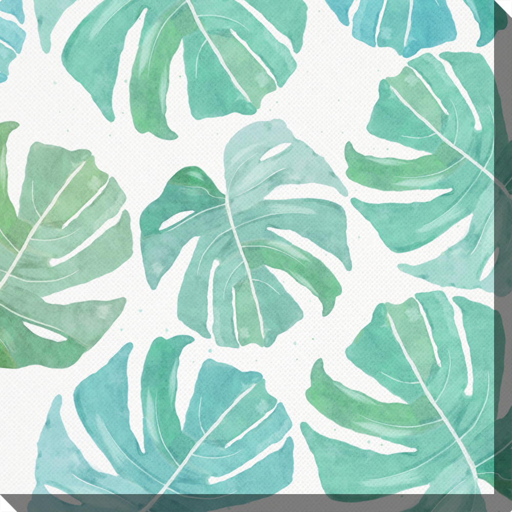 Fotoleinwand Aquarell-Monsterblätter