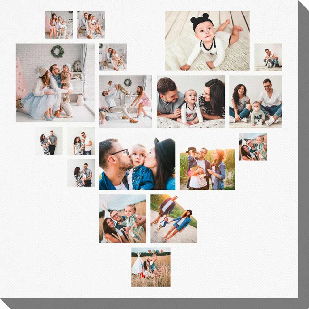 Fotoleinwand Herz Collage