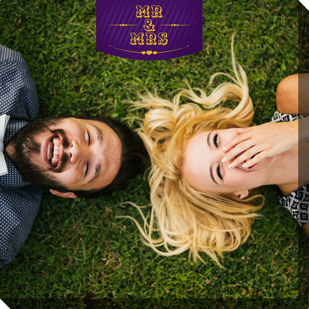 Fotoleinwand Mr & Mrs