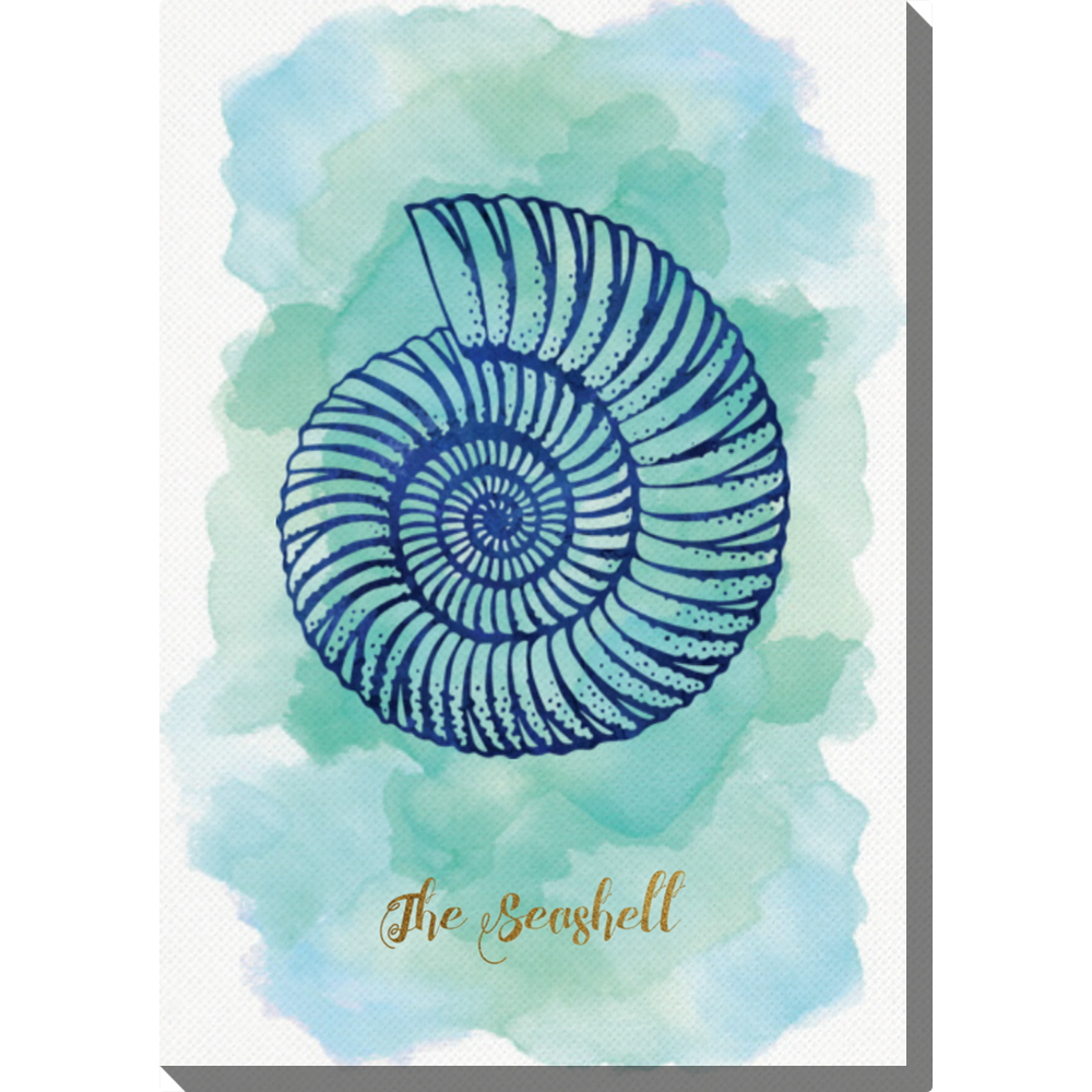 Fotoleinwand Seemuschel Blau