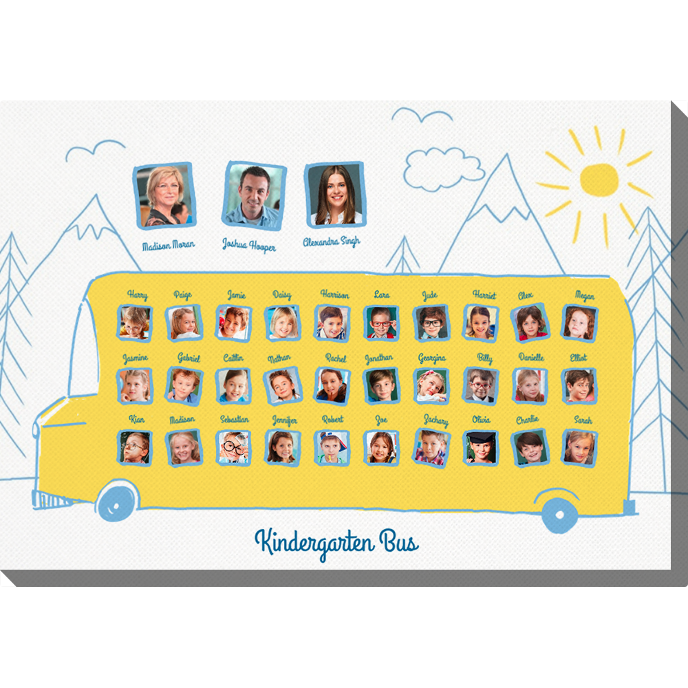 Fotoleinwand Schulleinwand Schulbus