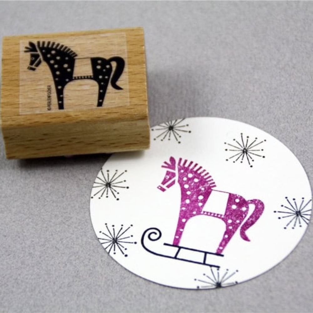 Perlenfischer Stempel Tiere: PFERD