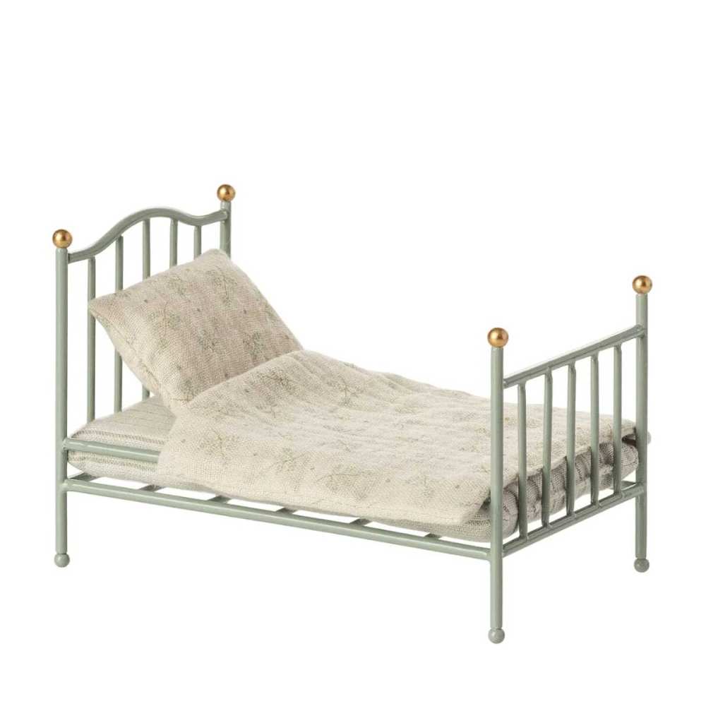 Maileg Vintage Bett Maus - Minze