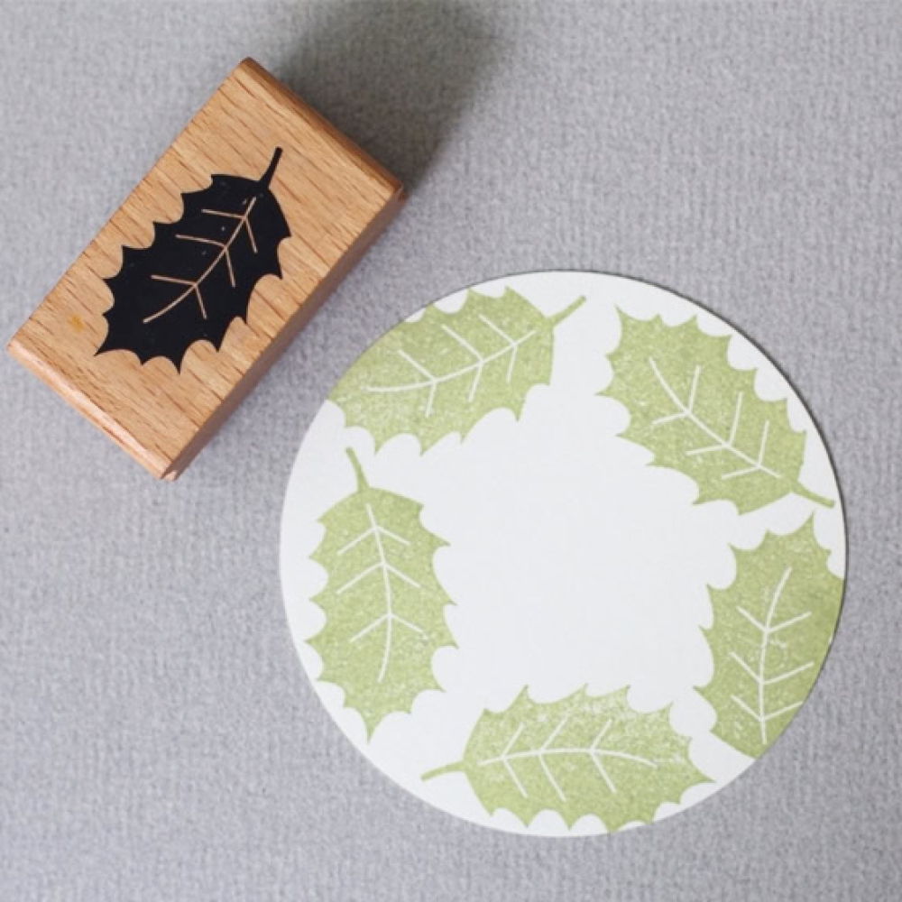 Perlenfischer Stempel Weihnachten: ILEXBLATT