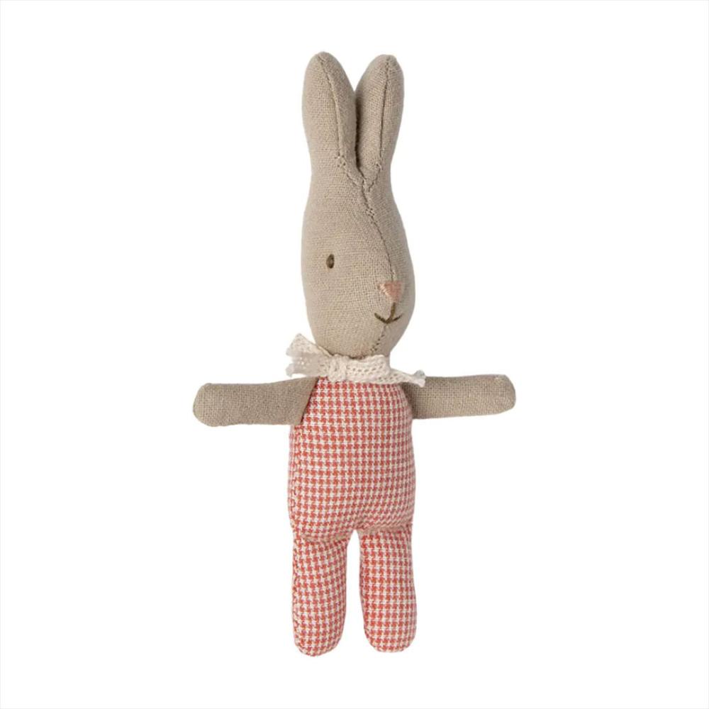 Maileg MY RABBIT im rot kariertem Strampler