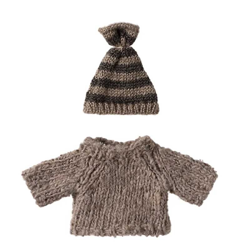 Maileg Bekleidungsset Großer Bruder Strickpullover und Mütze