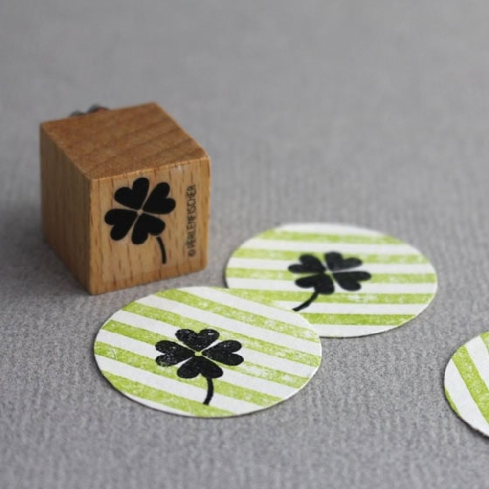 Perlenfischer Stempel für die Party: KLEEBLATT