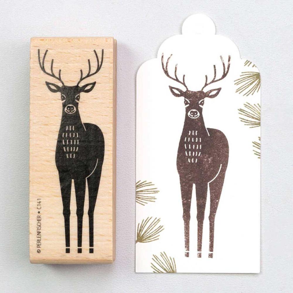 Perlenfischer Stempel Tiere: HIRSCH 2