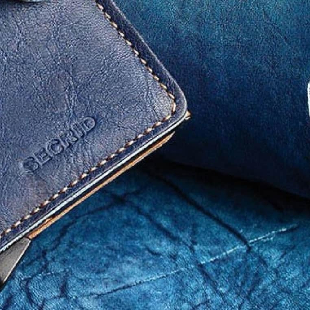 SECRID Geldbörse Slimwallet Indigo Leder
