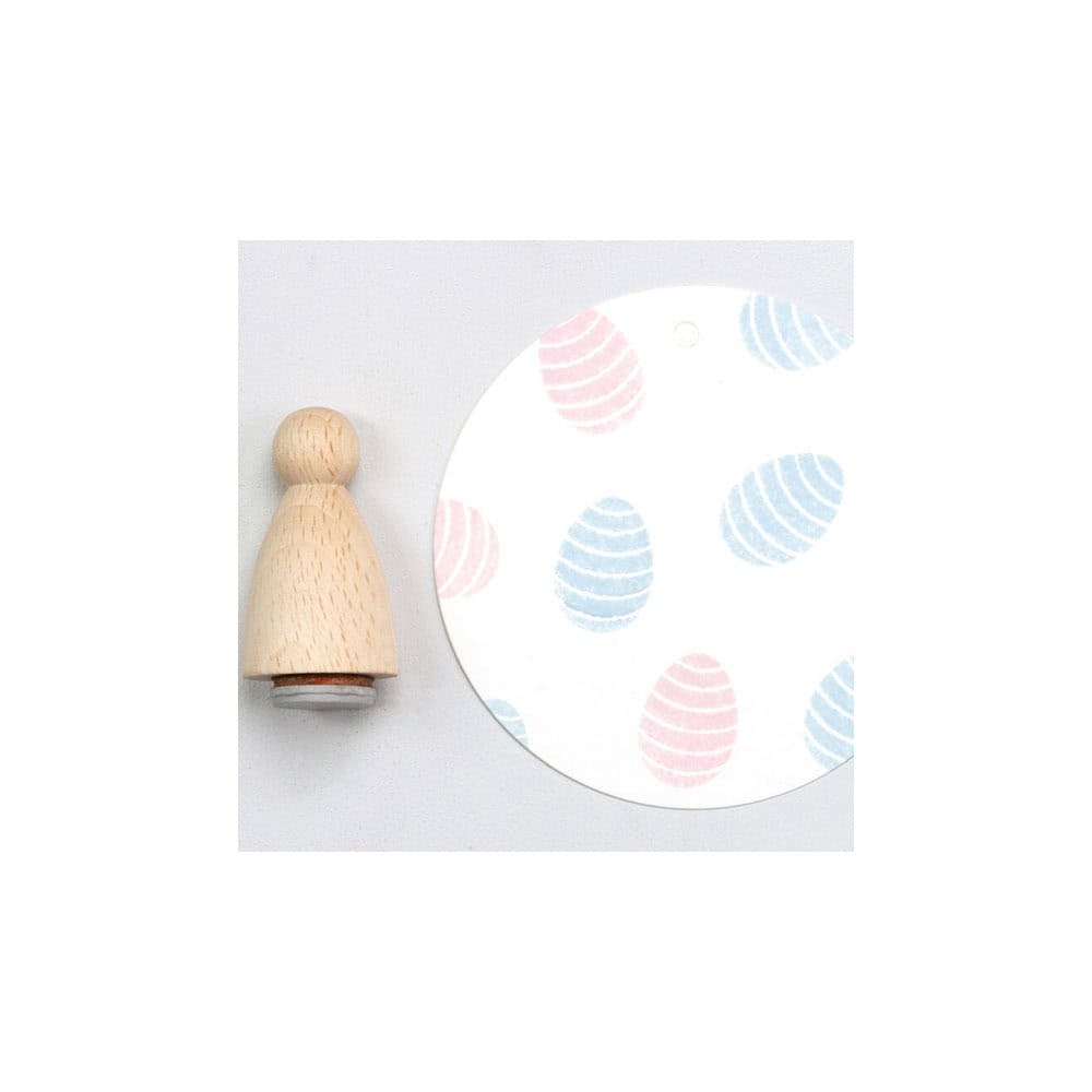 Perlenfischer Stempel Frühling: OSTEREI mit Streifen