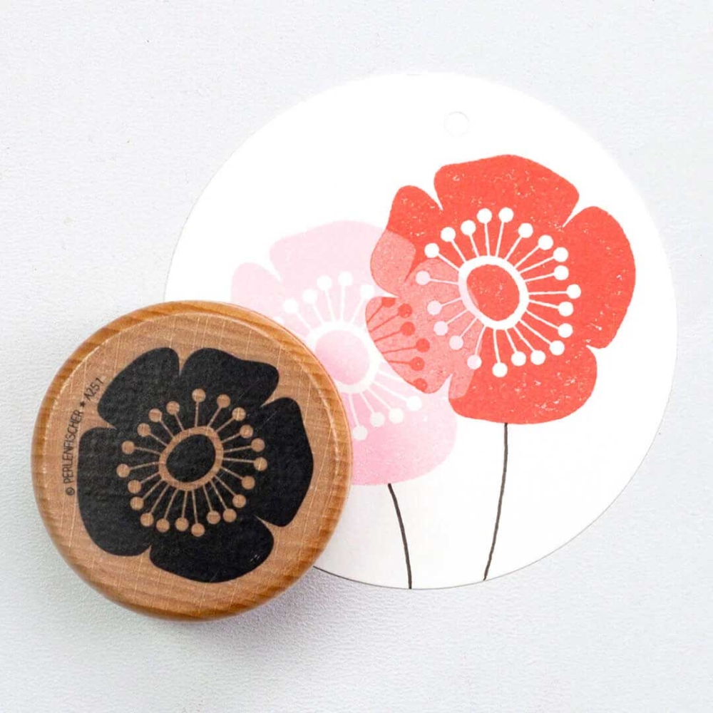 Perlenfischer Stempel Sommer: KLATSCHMOHN
