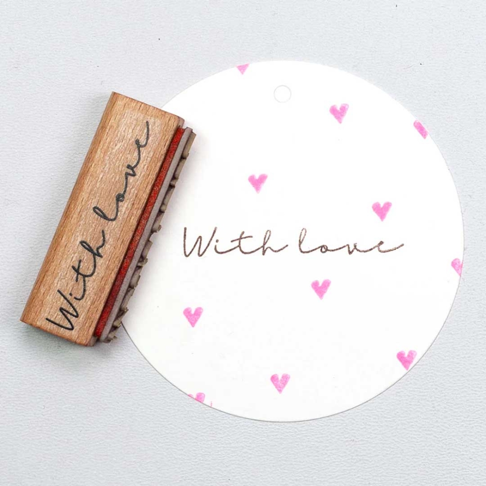 Perlenfischer Text-Stempel: WITH LOVE