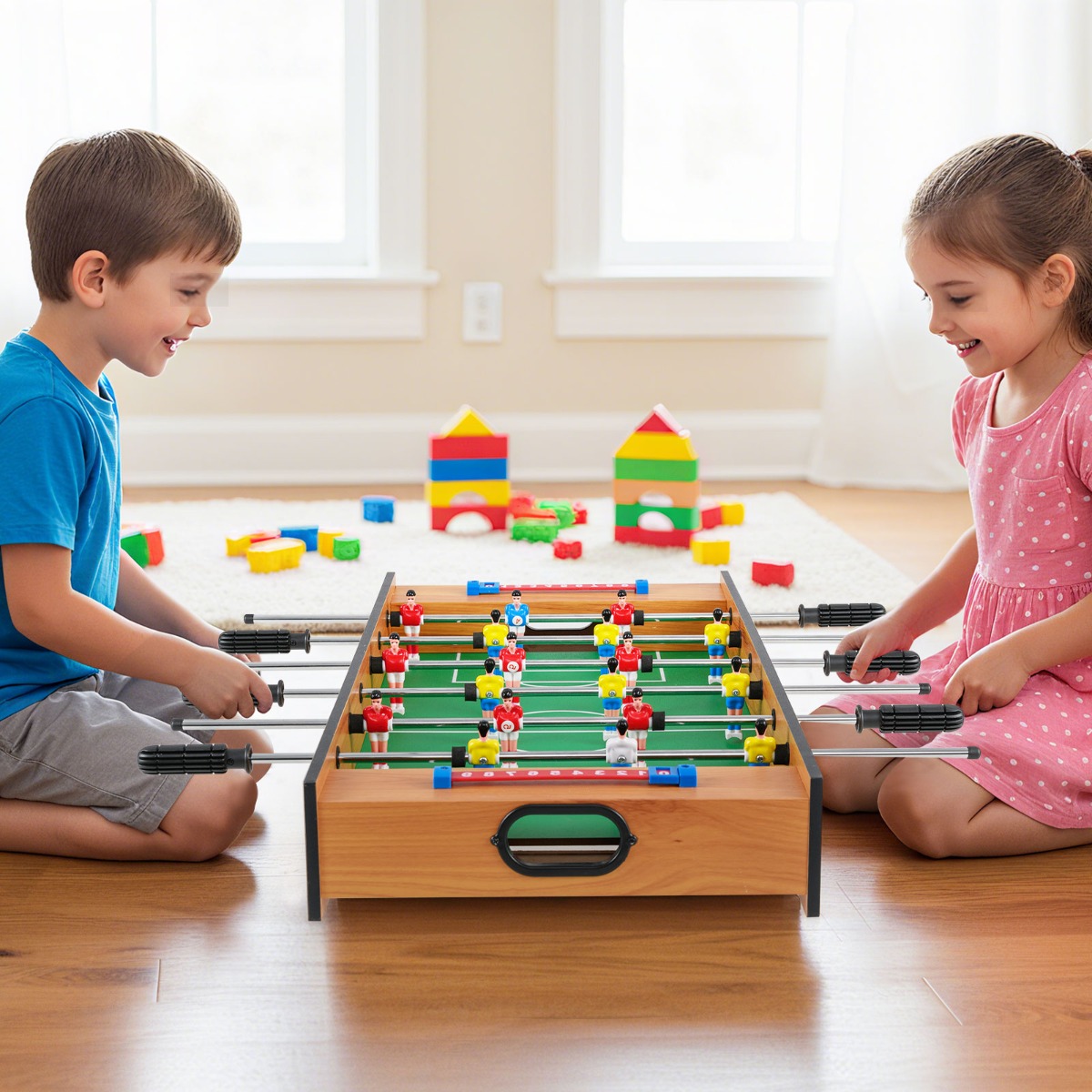 2 in 1 Spieltisch Multifunktionsspieltisch aus Holz Multi-Spieltisch Air Hockeytisch und Tischkicker