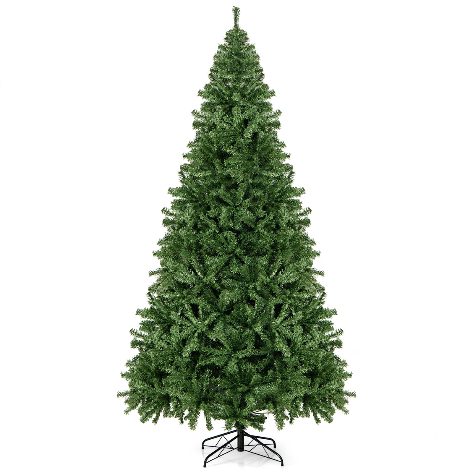 270cm Künstlicher Weihnachtsbaum mit Klappsystem & 2132 Spitzen PVC Nadeln Tannenbaum