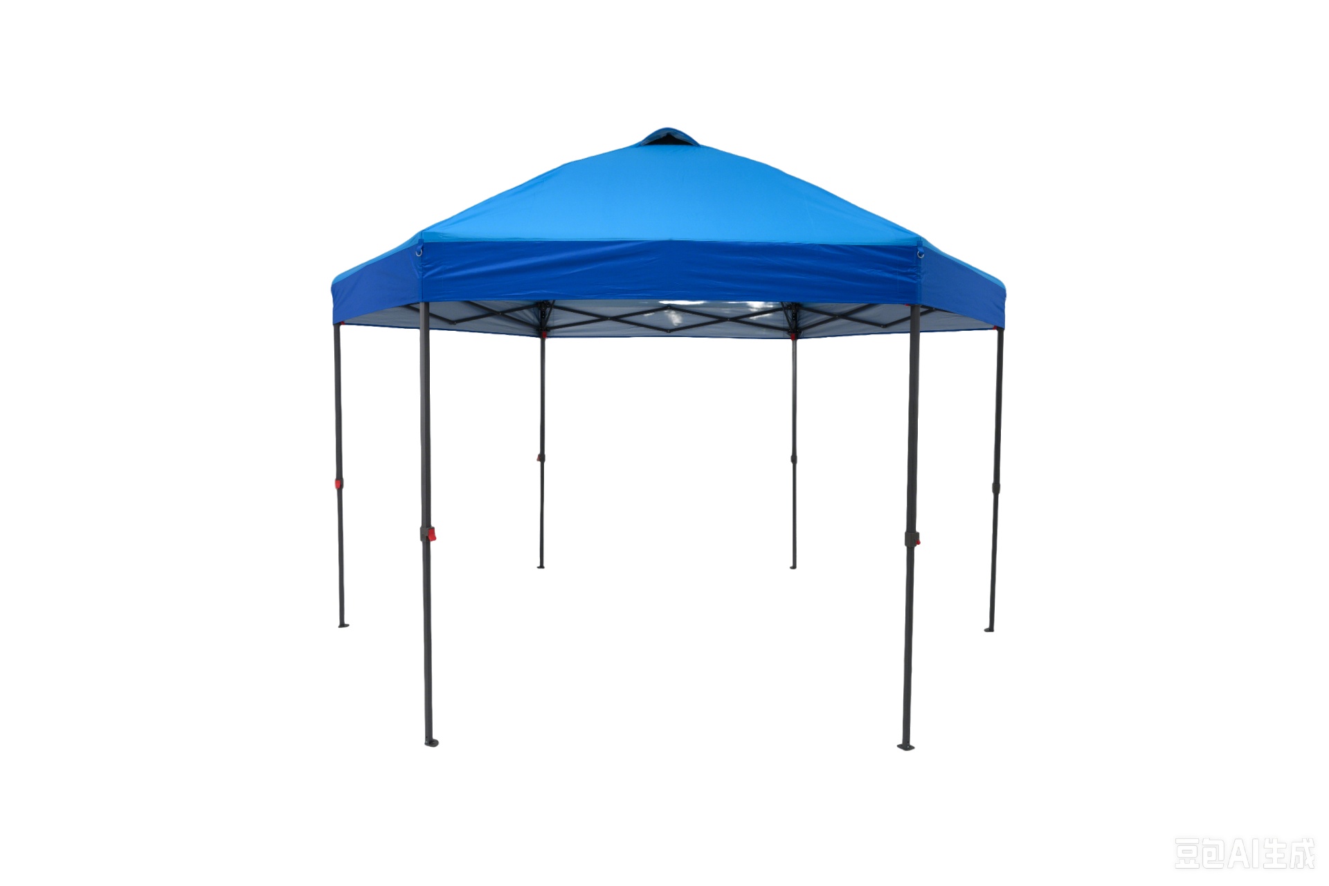 3,6 x 3,6m Pop Up Pavillon Wasserfester Gartenpavillon mit Verstellbarer Höhe Metallrahmen Blau