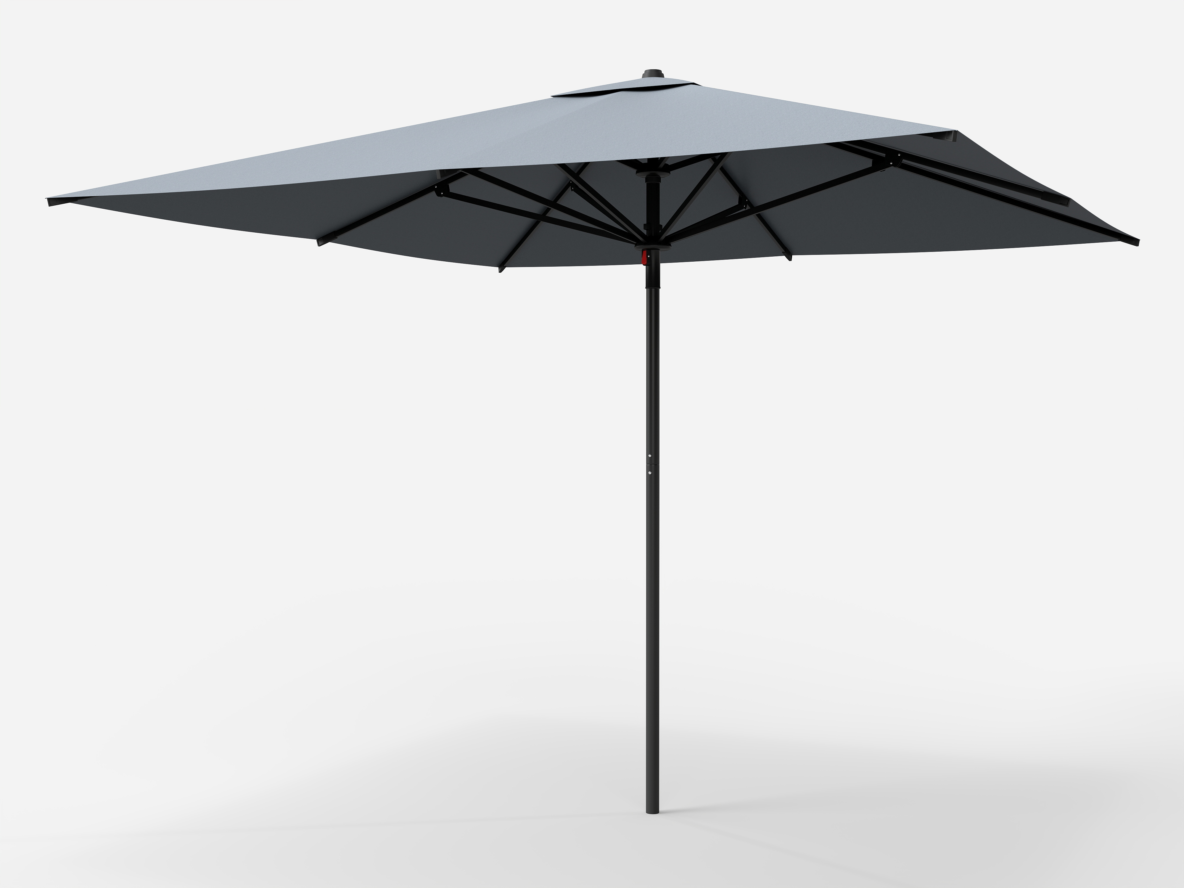 3 x 3 m Sonnenschirm Rechteckiger Gartenschirm mit Schutzhülle & Aluminiumgestell Grau