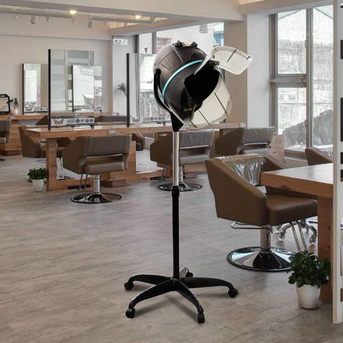 Profi Haartrockner Trockenhaube Haartrockenhaube Salon Friseur Standfuß Höhenverstellbar