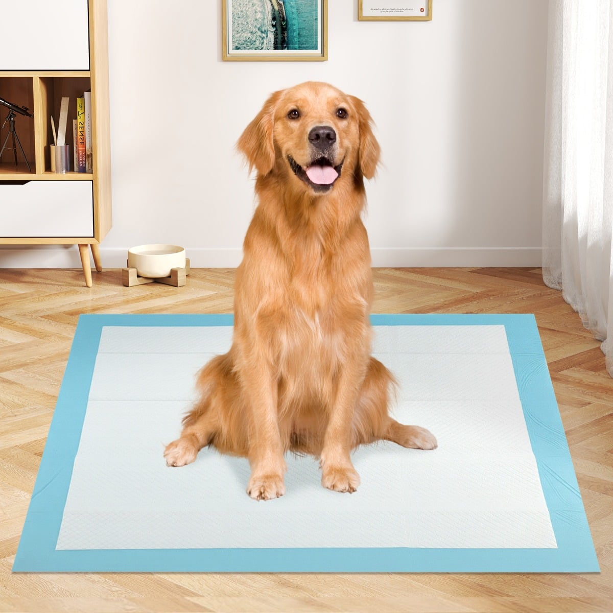 Trainingsunterlagen Hunde Auslaufsicheres 6-lagiges Design Welpenunterlagen Puppy-Pads 90 x 90 cm 100 Stück