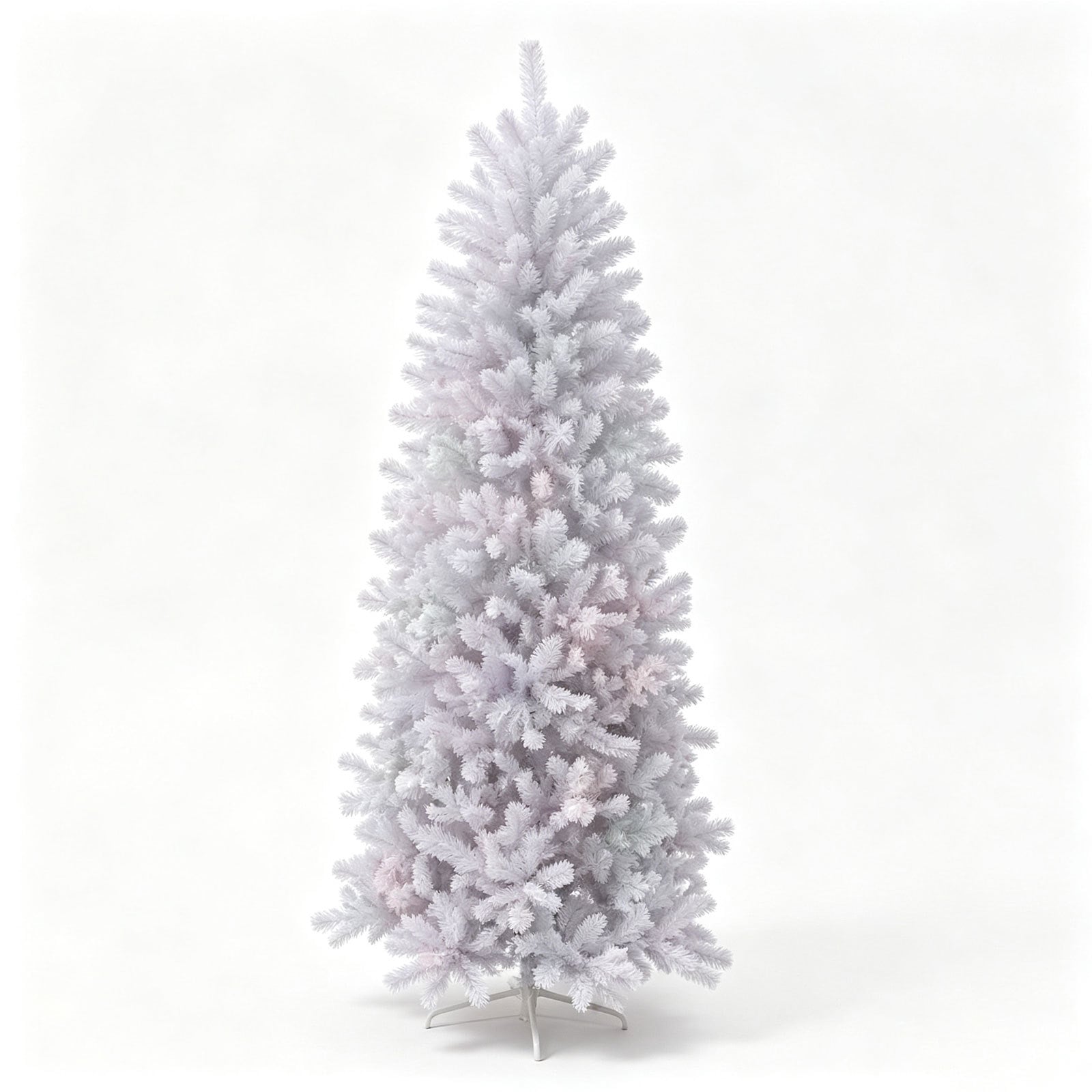 Künstlicher Weihnachtsbaum mit LED-Beleuchtung 734 PVC-Nadeln & Faltbarem Metallständer