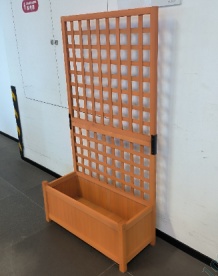 Pflanzkasten mit Rankgitter Hochbeet aus Massives Holz für Blumen & Kletterpflanzen 76 x 32 x 143 cm Orange