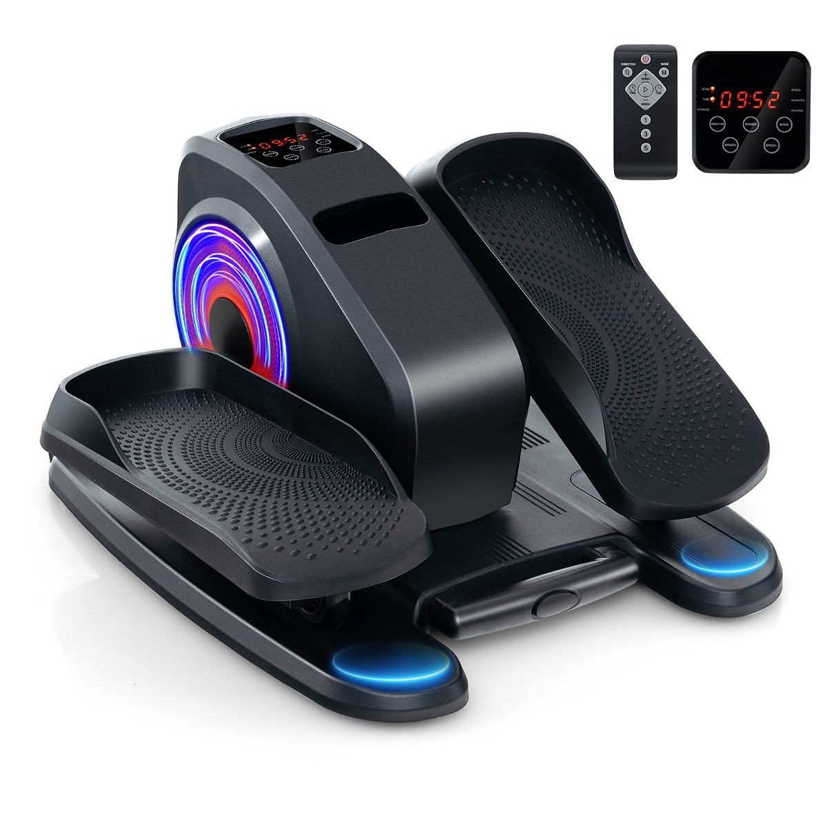 Ellipsentrainer Unter den Schreibtisch mit Anzeigemonitor & Fernbedienung Elektrischer Pedaltrainer