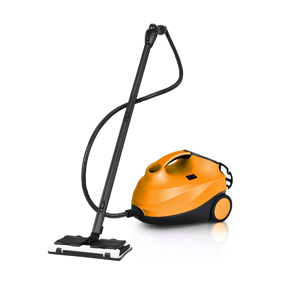 Dampfreiniger Dampfbesen 2000W Bodendampfreiniger mit 18 Zubehörteilen Orange