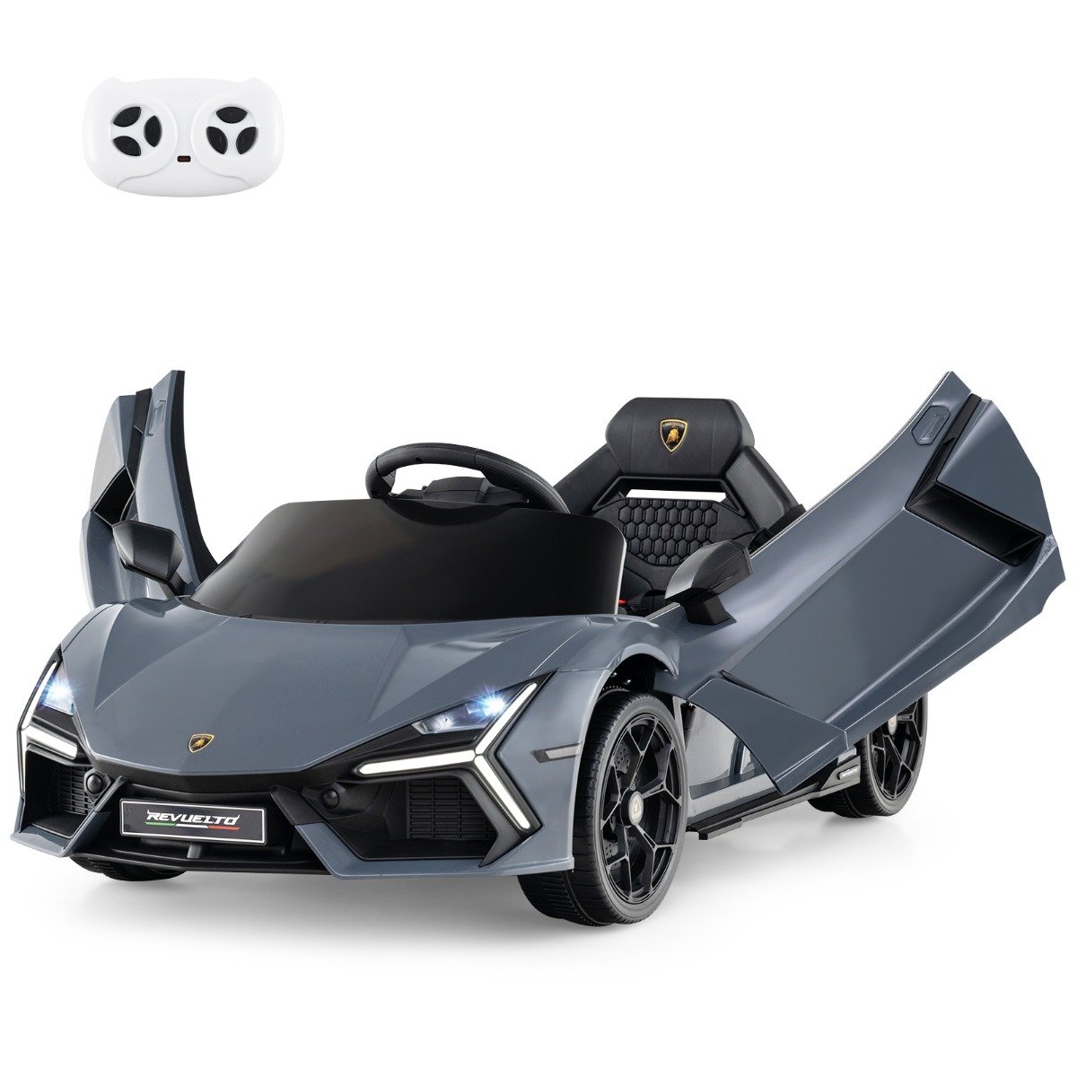 Elektroauto für Kinder Lamborghini Revuelto 12V Elektro Kinderauto mit LED Scheinwerfer Grau