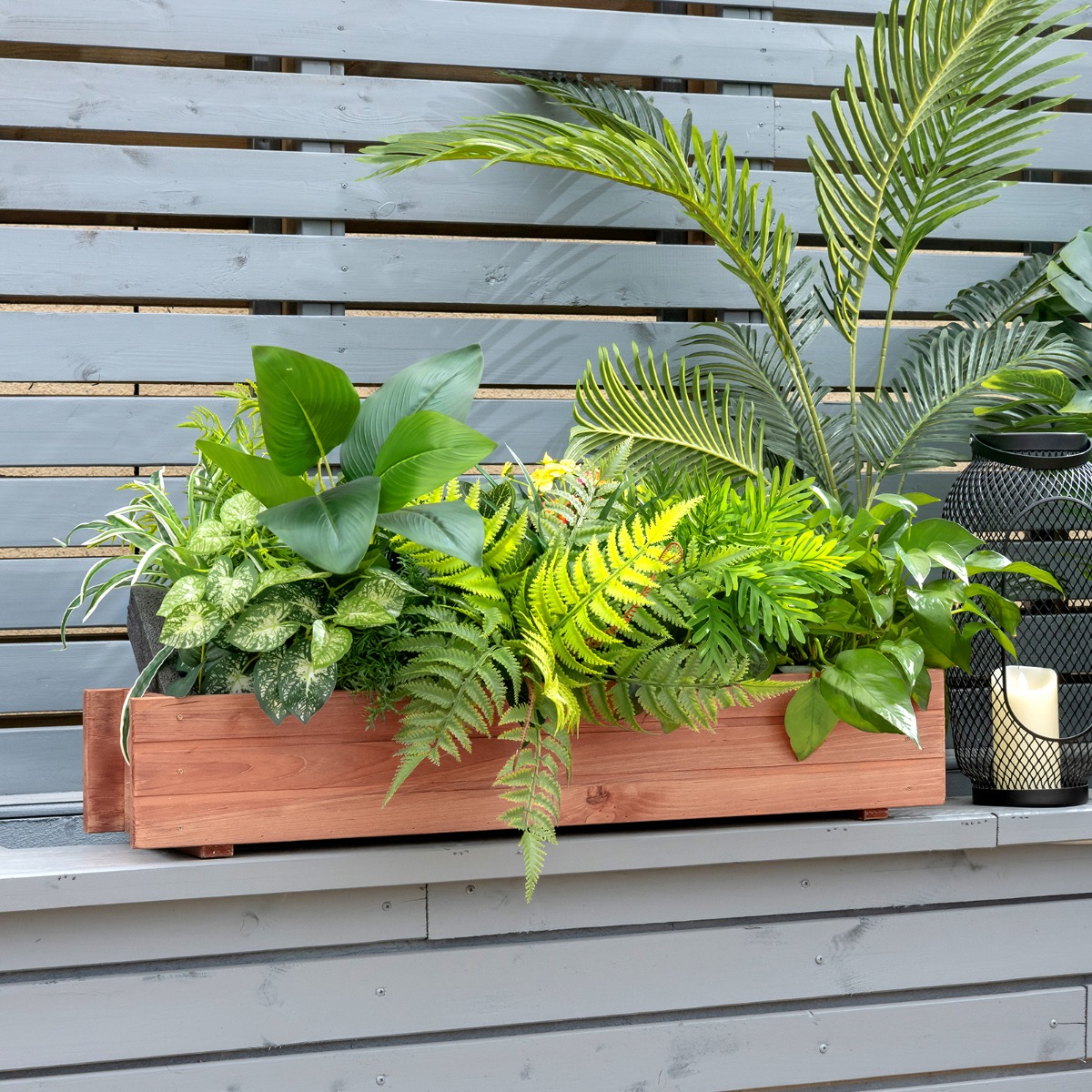 Erhöhtes Gartenbeet Pflanzkasten aus Tannenholz für Garten 91,5 x 18 x 16 cm Braun