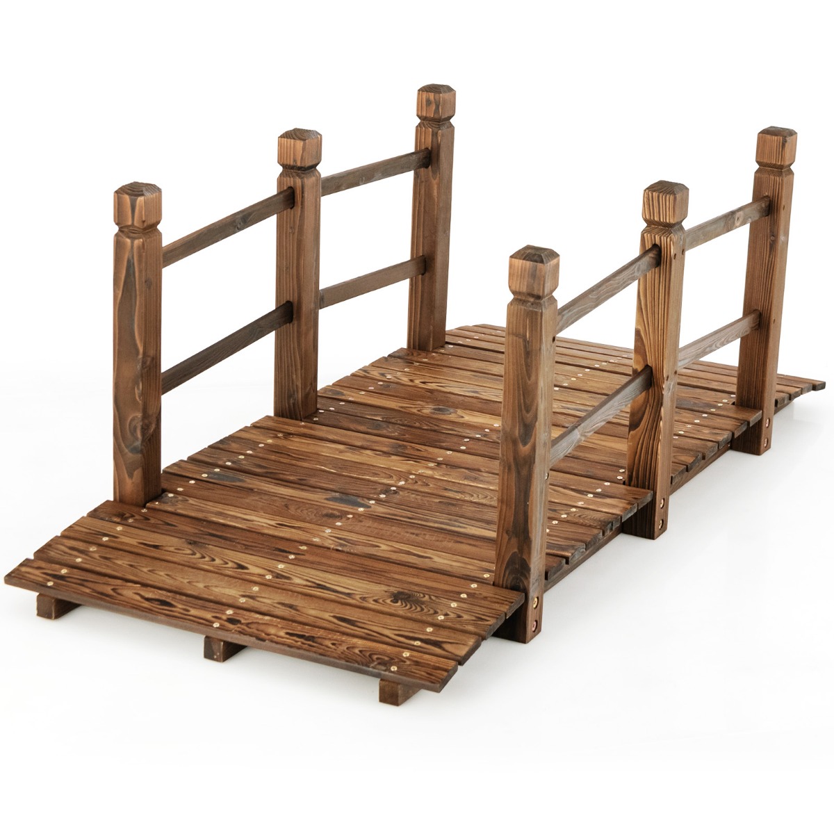 XXL Massive Holzbrücke Teichbrücke Garten Holzsteig 150cm