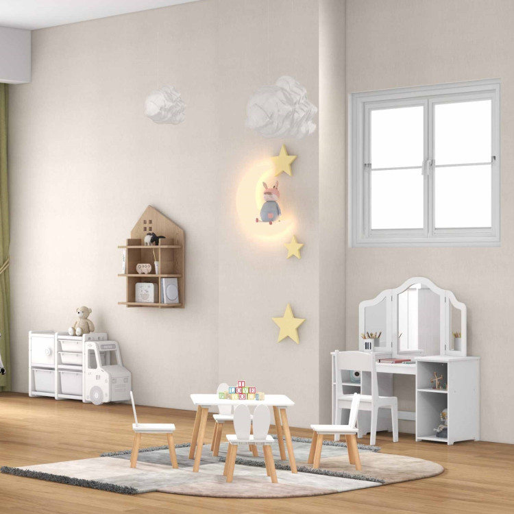 Kindersitzgruppe + Spielzeugschrank + Schminktisch Set Kinder LKW Schrank Schreibtisch