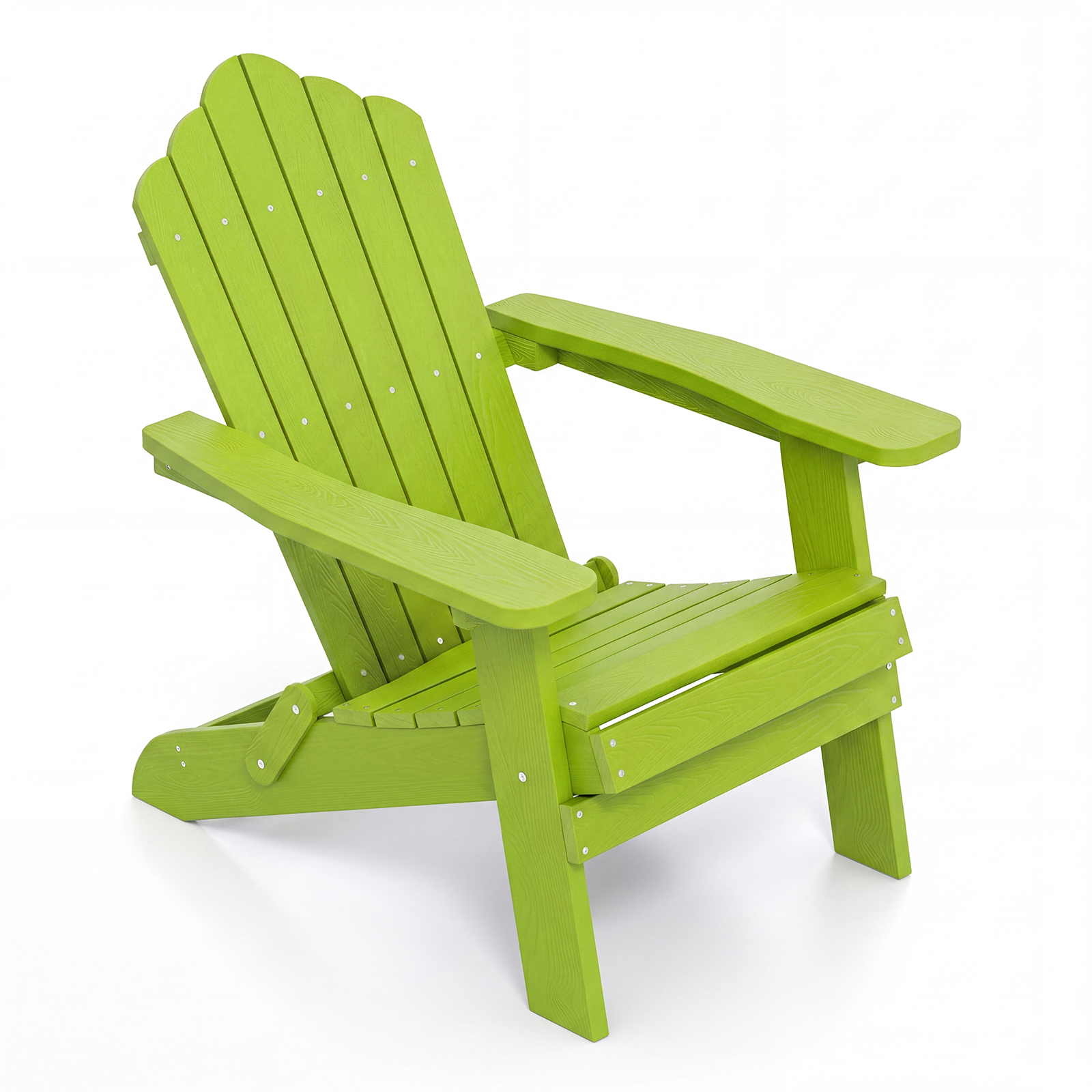 Klappbarer Adirondack Stuhl Wetterfester Adirondack Chair aus Kunststoff Hellgrün