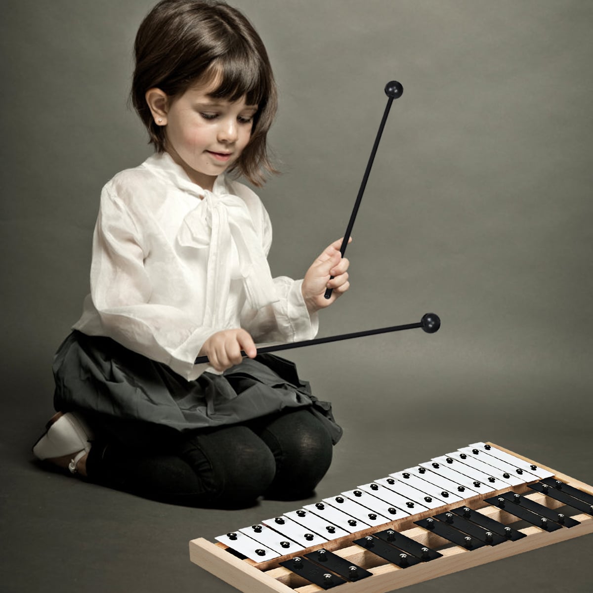 27 Noten Xylophon mit 2 Schlägeln & Tragetasche Glockenspiel Handpercussion Percussion