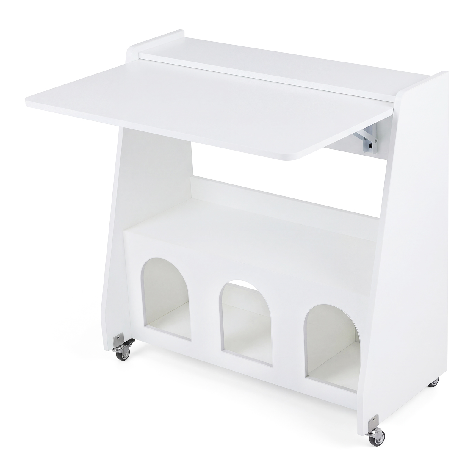 Schreibtisch Klappbar Mit Ablage Platzsparend Für Wohnzimmer Homeoffice Weiß