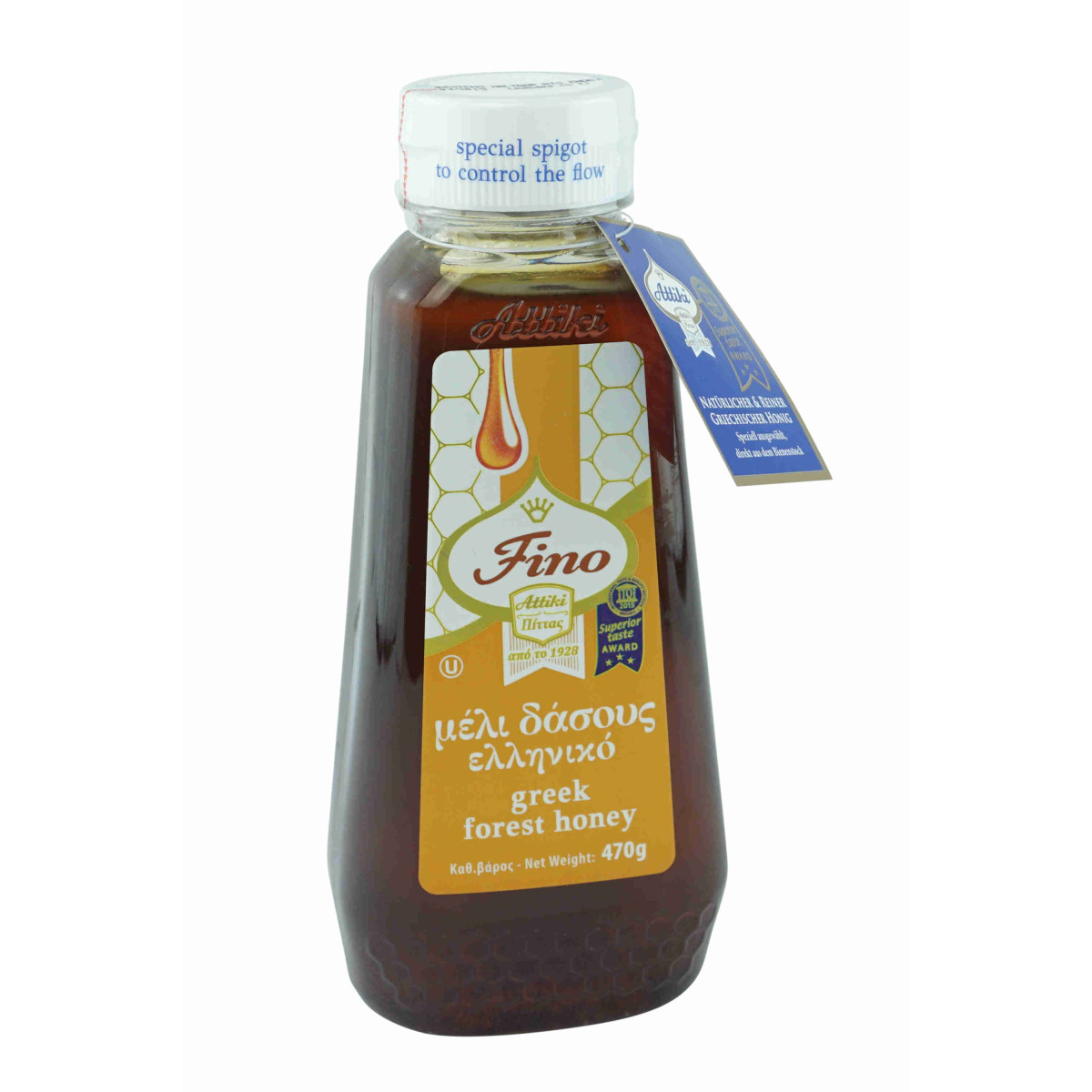 Honig Fino 470g Tube von Attiki