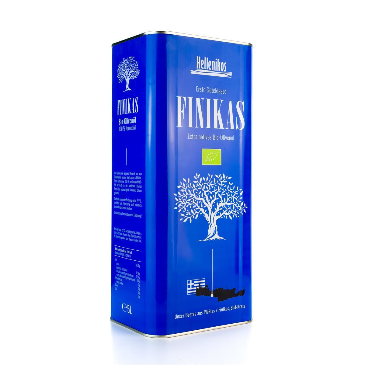 Finikas BIO Olivenöl extra nativ 5 Liter Kanister von Hellenikos
