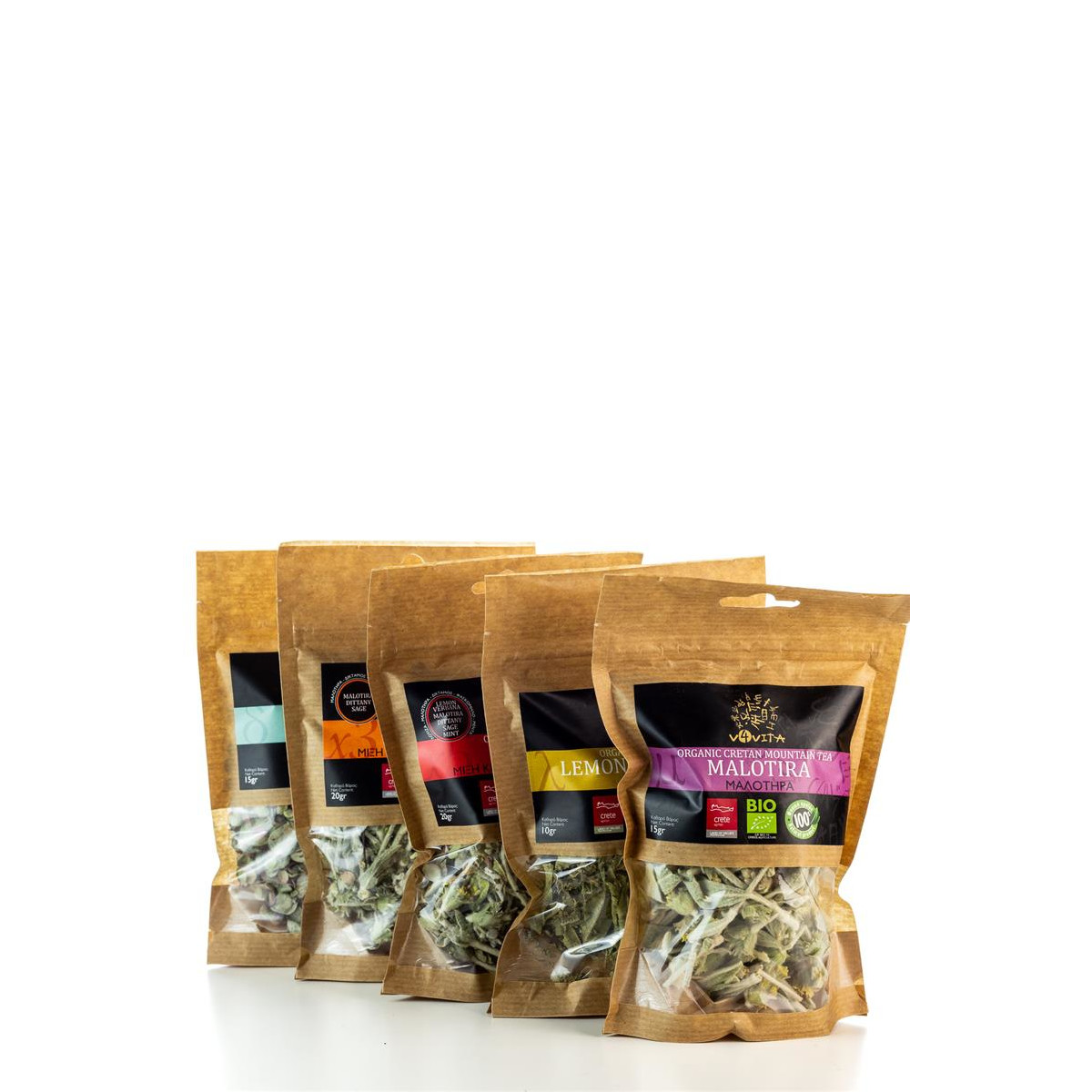 BIO Kräuter im Sparset (80g, 5-Beutel) von der Insel Kreta von...