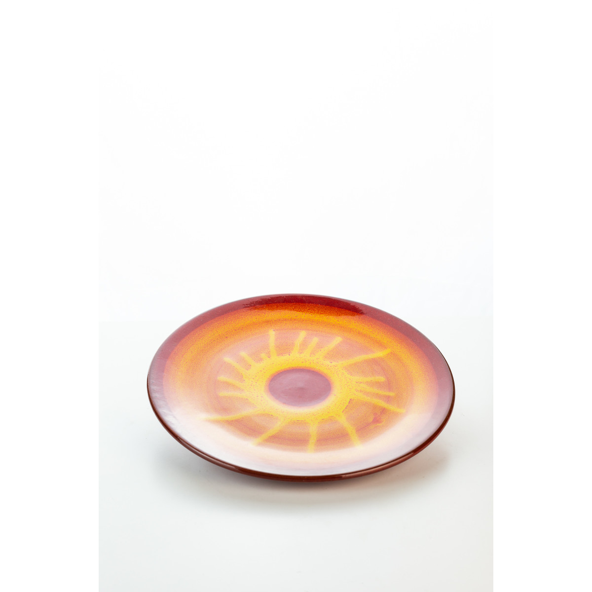 Hydria Original handgemachter Teller 20cm von Kreta - rot