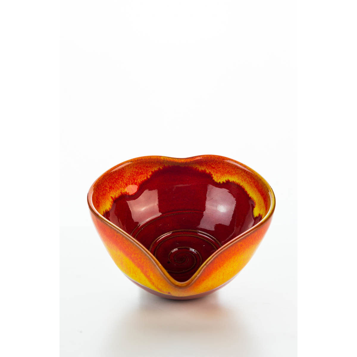 Hydria Original handgemachte Schale Herz Mini von Kreta - rot