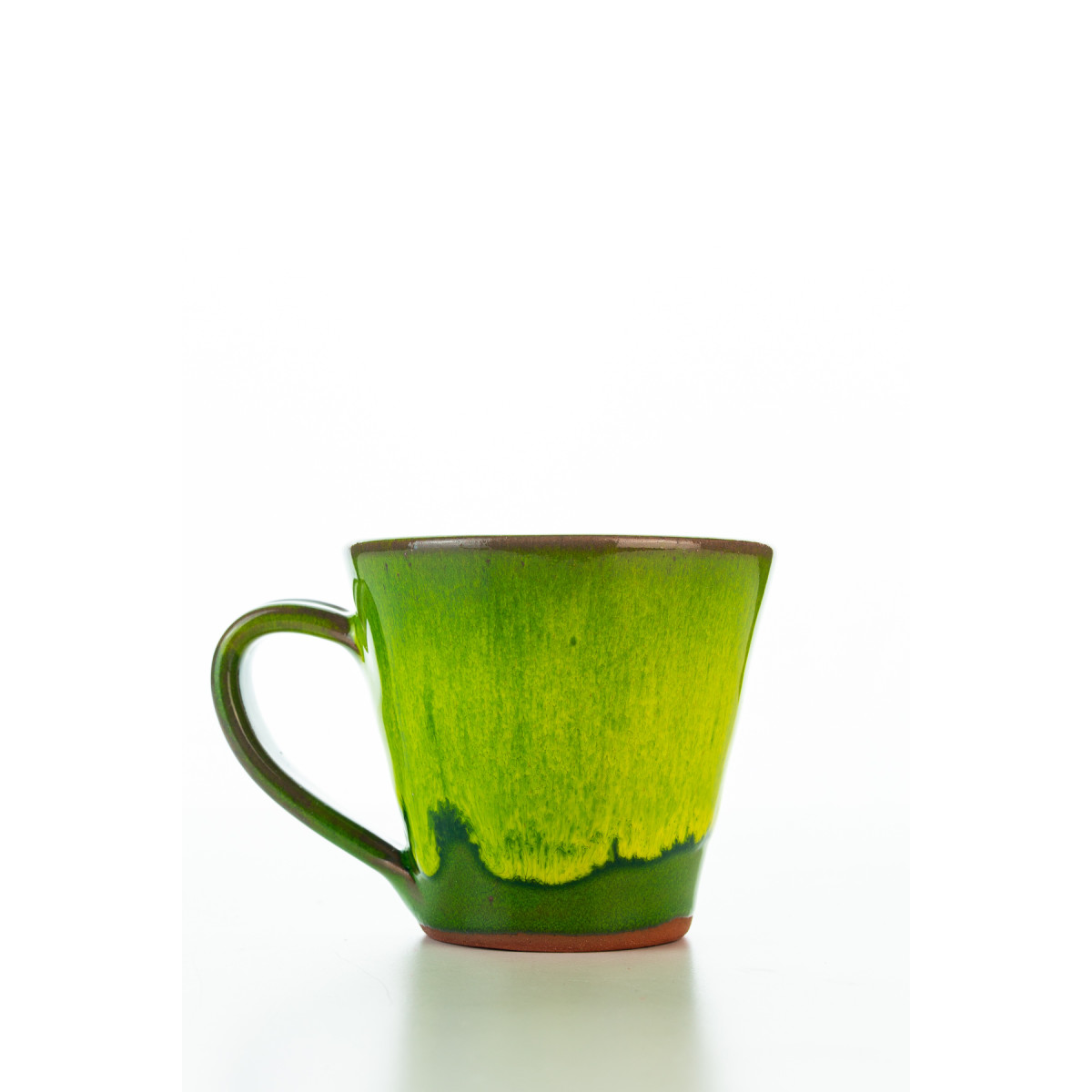 Hydria Original handgemachte Keramik Mokka Tasse von Kreta - grün