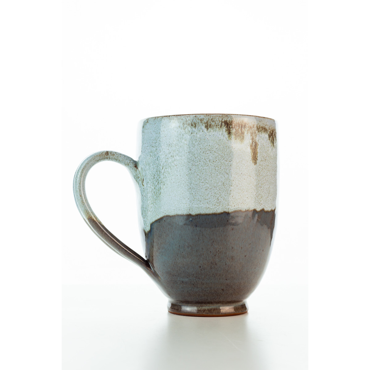 Hydria Original handgemachte Keramik Tasse Oval XXL von Kreta - natur