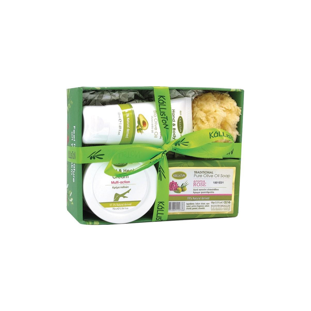 Kalliston Geschenk Box - Fußcreme -Seife - Hand- und Körpercreme-...