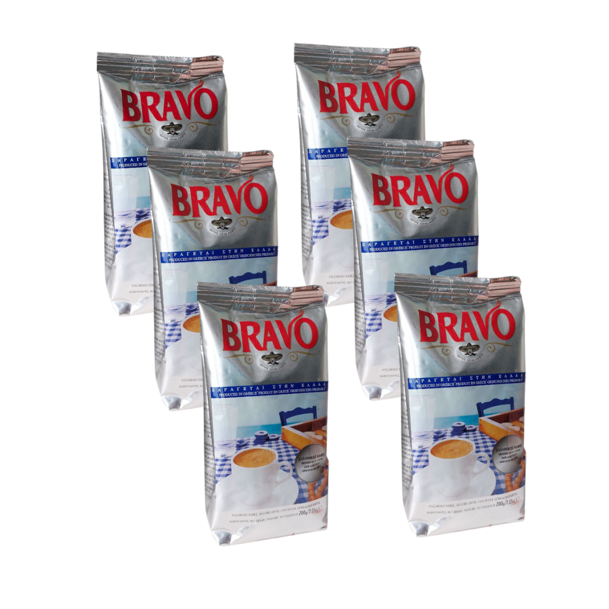 6x Kaffee - gerösteter Mokka (200g Btl.) Bravo