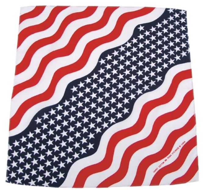 Bandana, Stars und Stripes, Größe 55 x 55 cm, Baumwolle