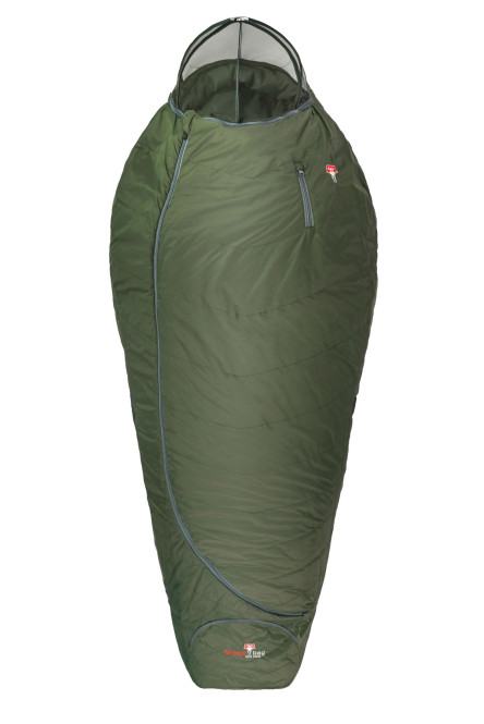 Grüezi bag Biopod Wolle Survival XXL Wide, Körpergröße 180-205cm, 1950g, Allroundschlafsack, herausragendes Schlafklima, Greenery