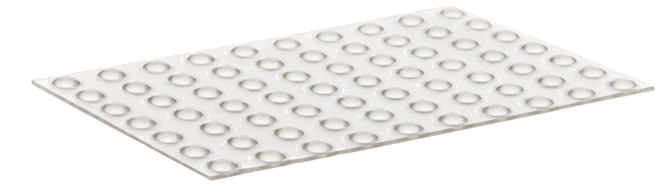 homeXpert 70 Stück Schutzpuffer CLEAR Linse, Anschlagpuffer, Möbelpuffer, Anschlagdämpfer, transparent, selbstklebend, Ø 6,4 mm, Höhe: 1,9 mm
